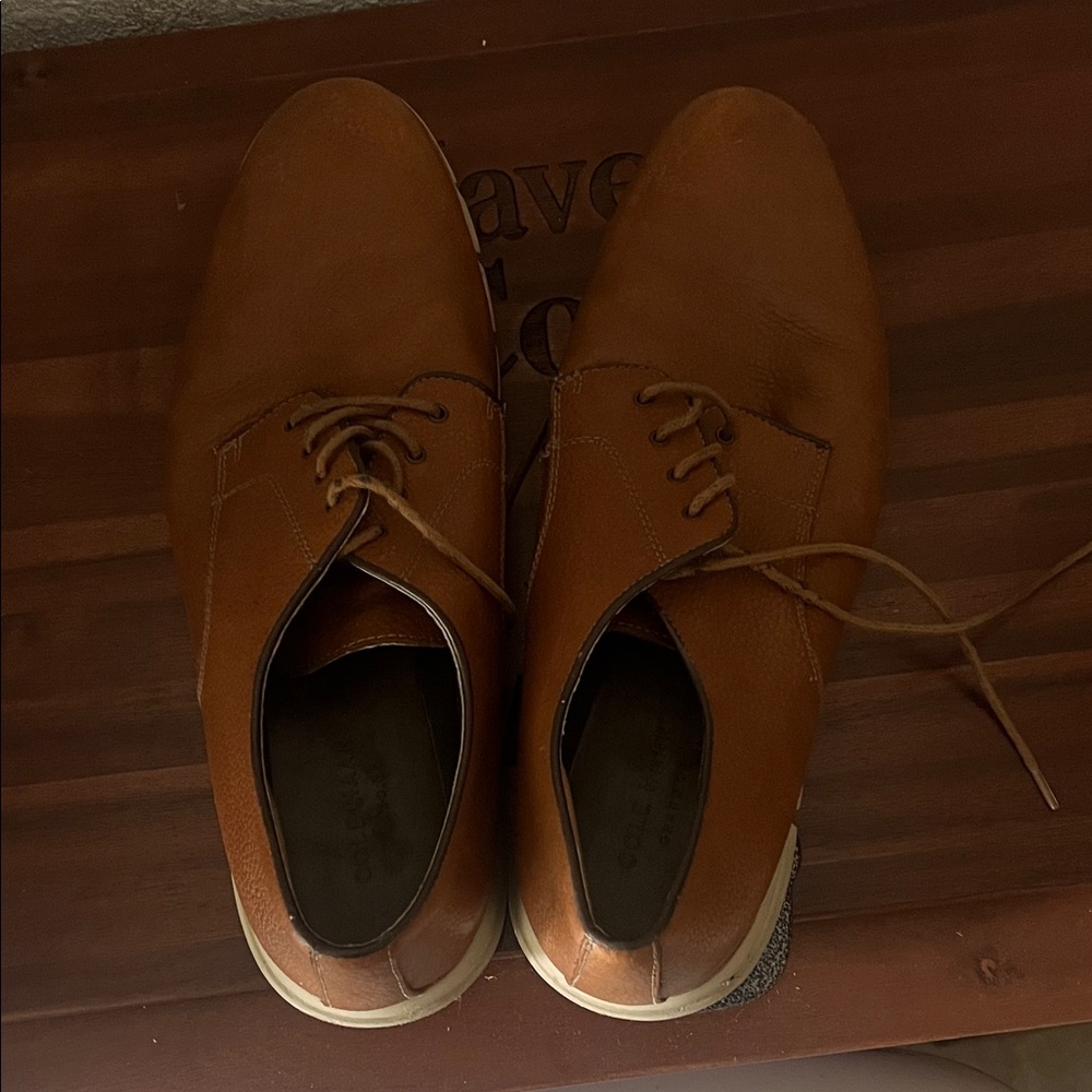 Cole Haan Tan Leather Oxfords